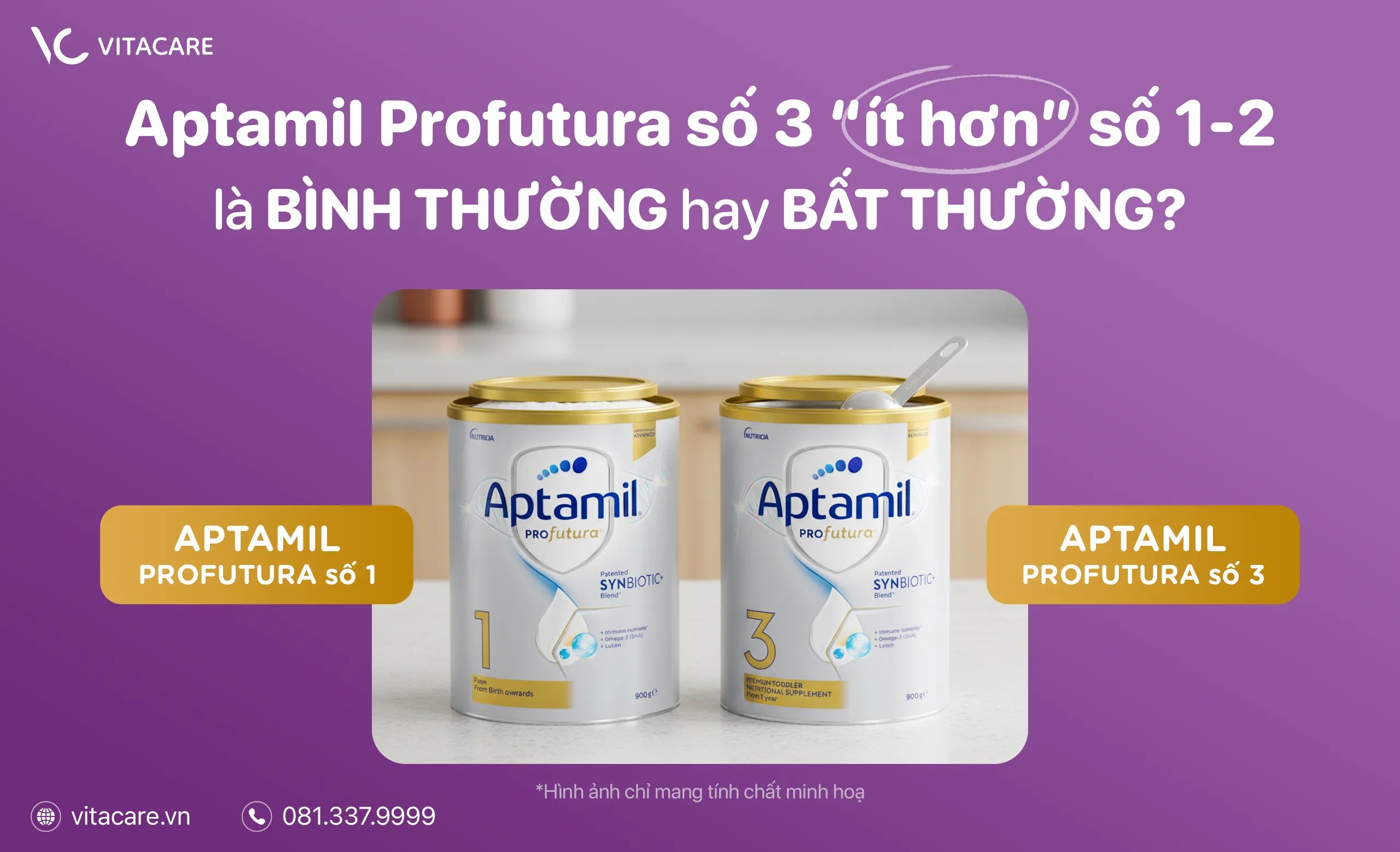 Tại sao hộp sữa Aptamil Profutura số 3 “ít hơn” số 1 và số 2