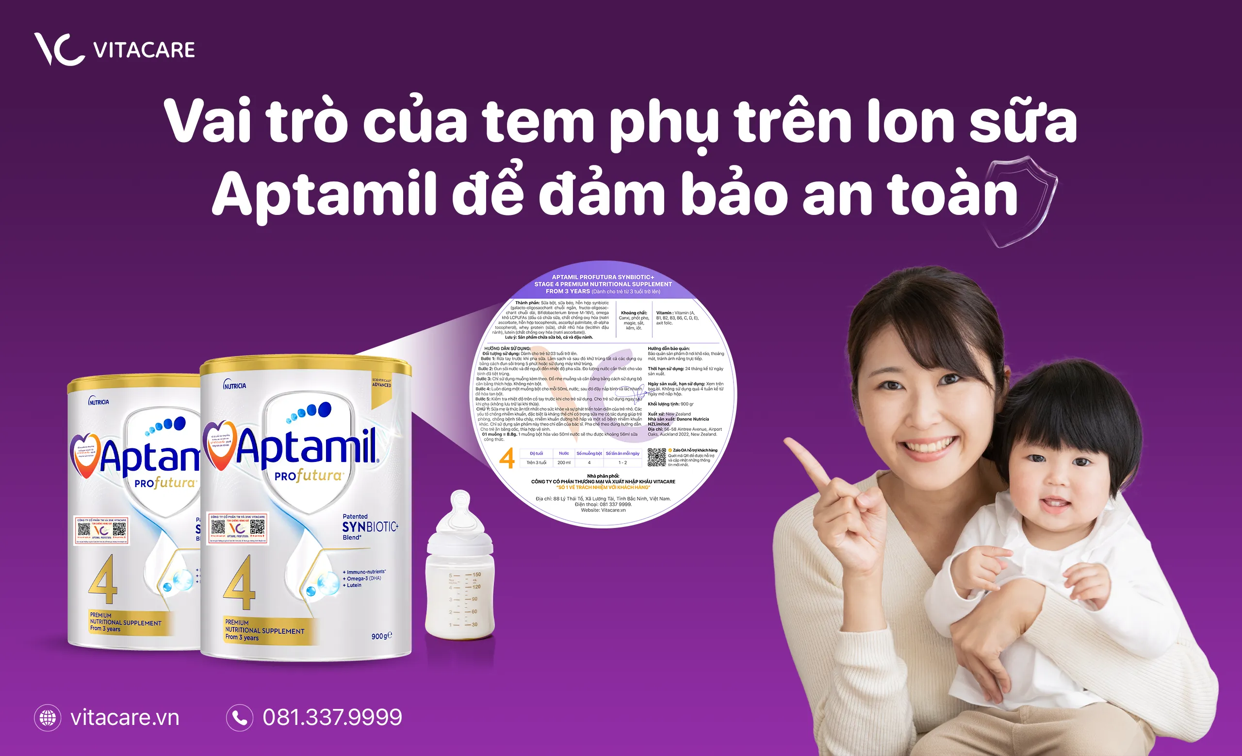 Hiểu đúng vai trò của tem phụ trên lon sữa Aptamil