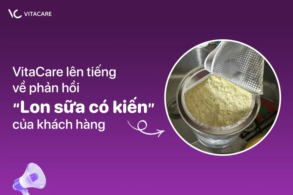 VitaCare lên tiếng về phản hồi “lon sữa có kiến” của khách hàng VitaCare lên tiếng về phản hồi “lon sữa có kiến” của khách hàng
