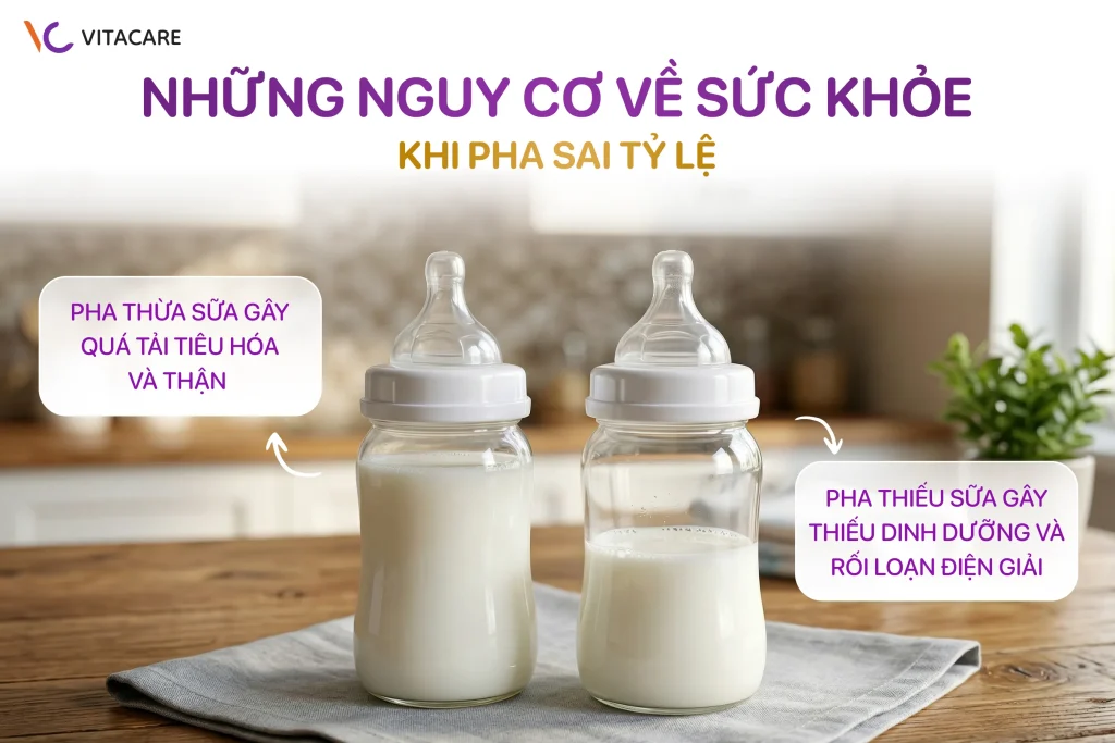 Những nguy cơ về sức khỏe khi pha sai tỷ lệ Những nguy cơ về sức khỏe khi pha sai tỷ lệ