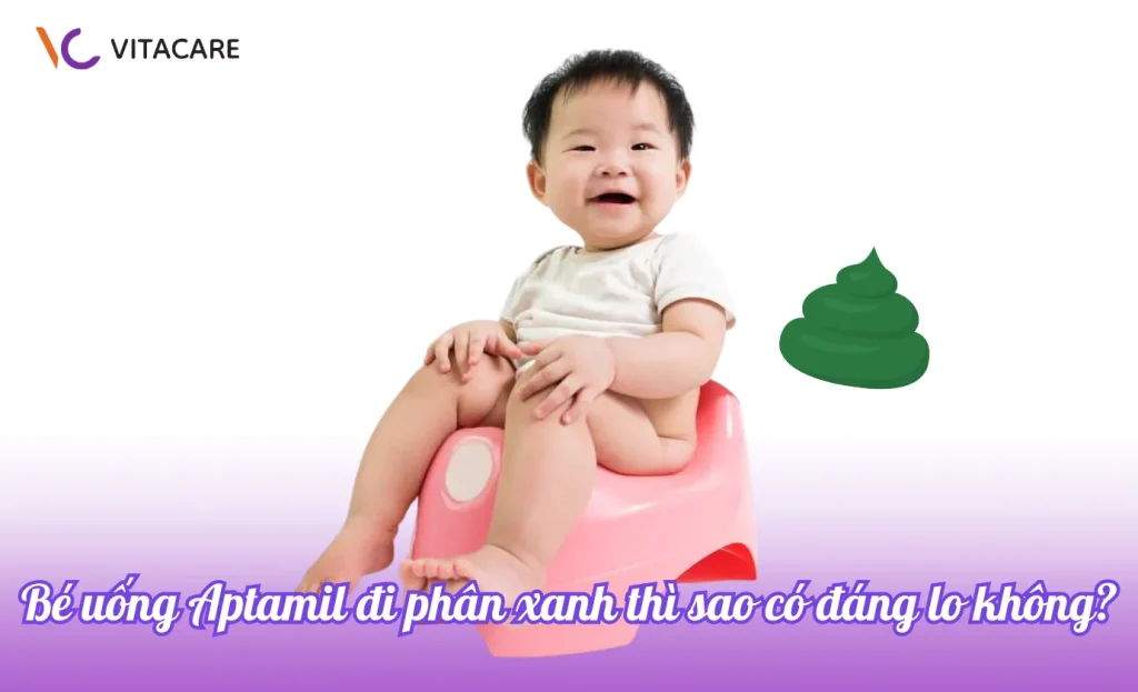 Bé uống Aptamil đi phân xanh thì sao có đáng lo không