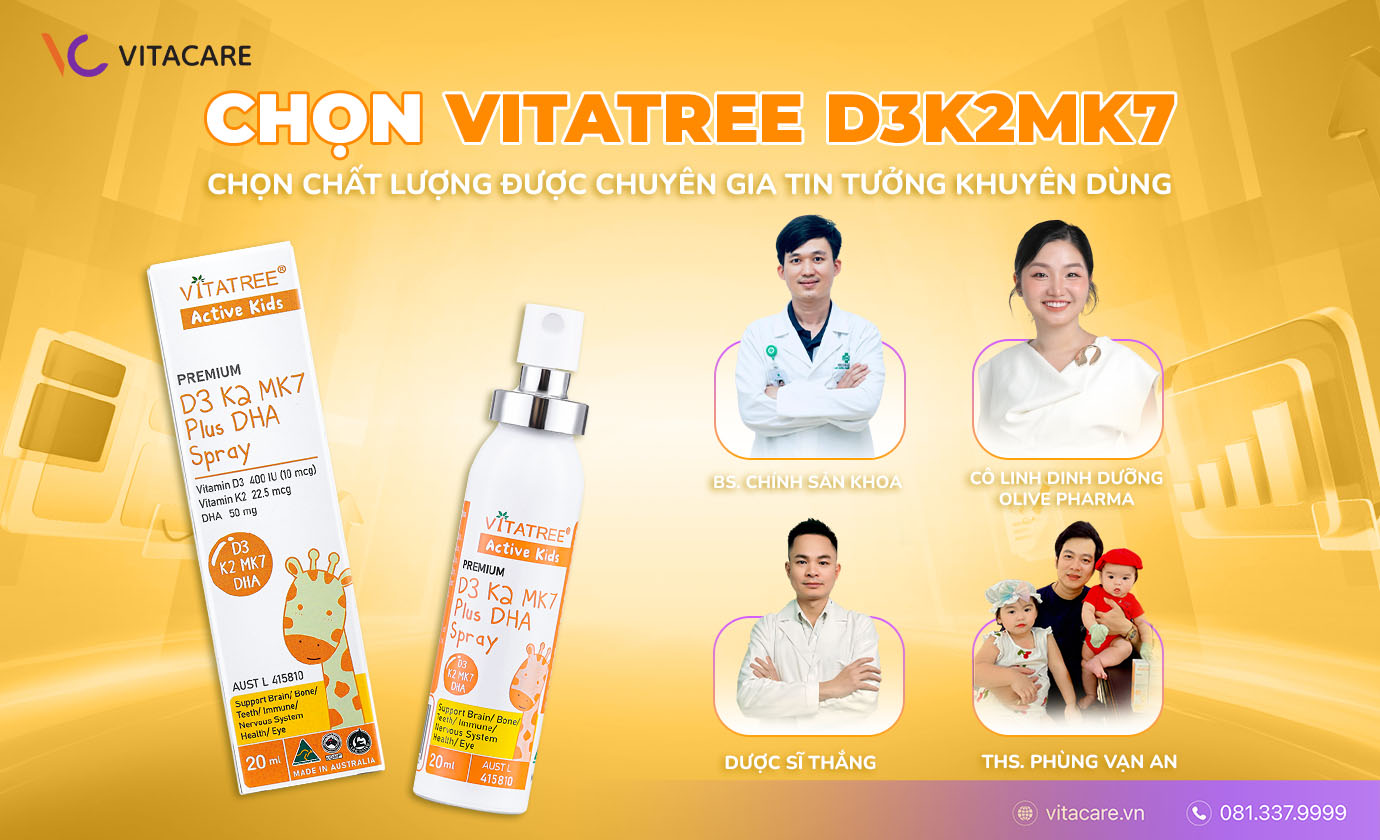 Chọn Vitatree D3K2MK7 - Chọn chất lượng được chuyên gia tin tưởng khuyên dùng