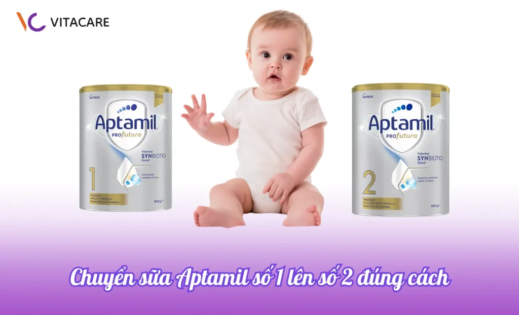 Chuyển sữa Aptamil số 1 lên số 2 đúng cách
