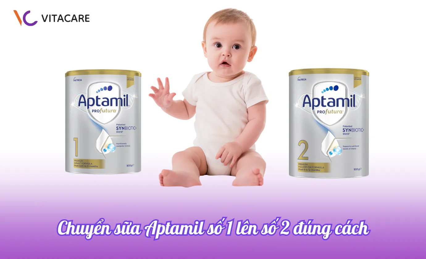 Chuyển sữa Aptamil số 1 lên số 2 đúng cách