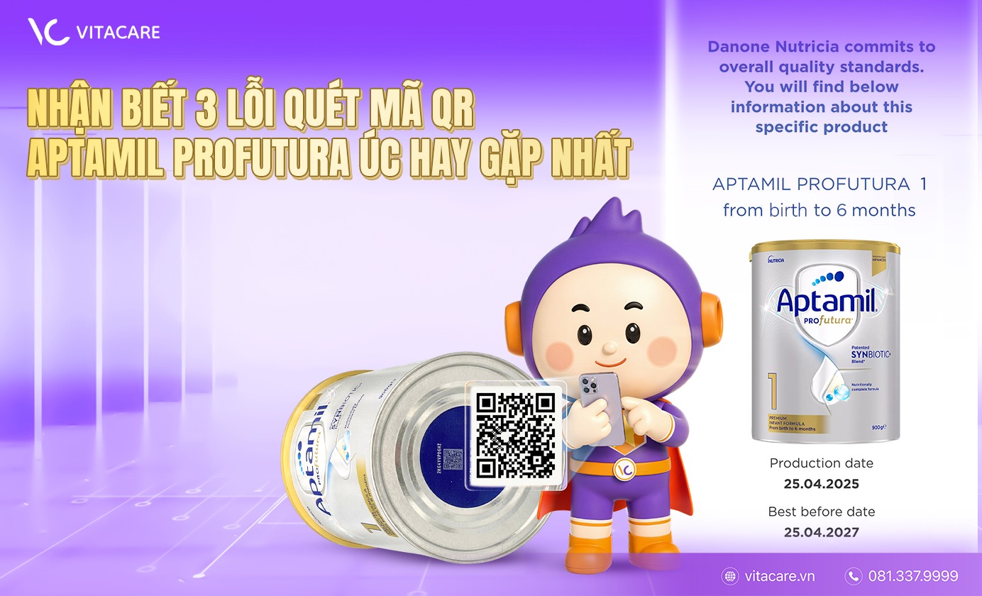 Những lỗi dễ gặp phải khi quét mã QR trên lon sữa Aptamil Pro