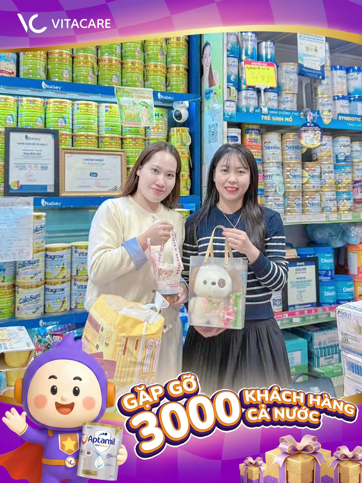 VitaCare tặng quà Sữa Bỉm Nhật Anh