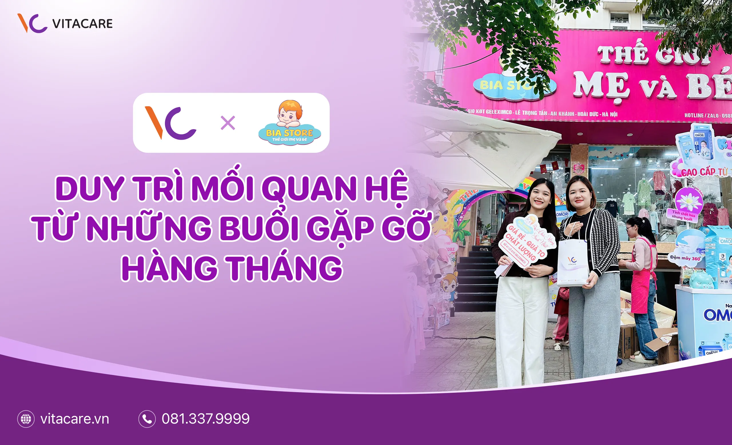 VitaCare tặng quà Bia Store