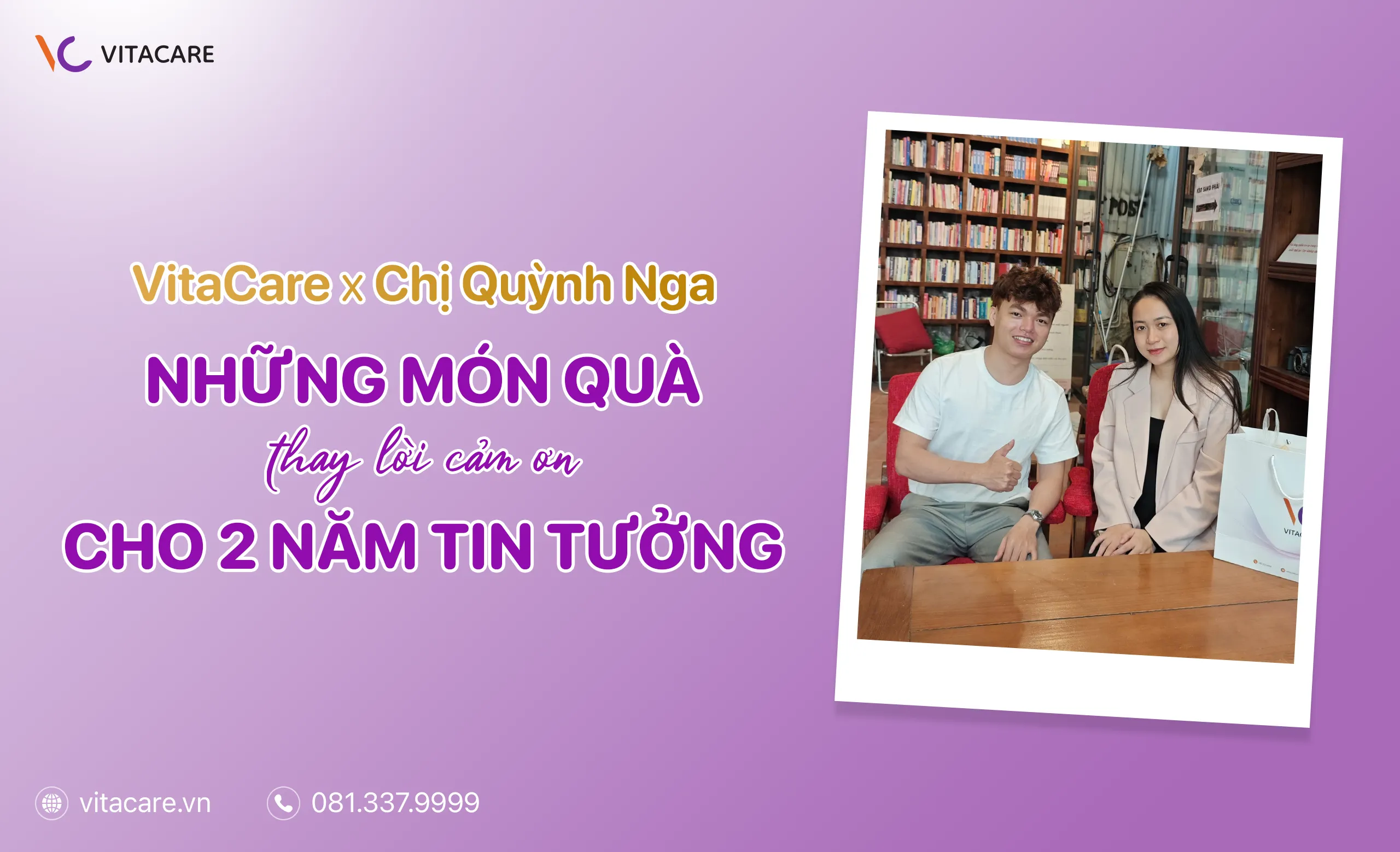 VitaCare tặng quà Chị Quỳnh Nga