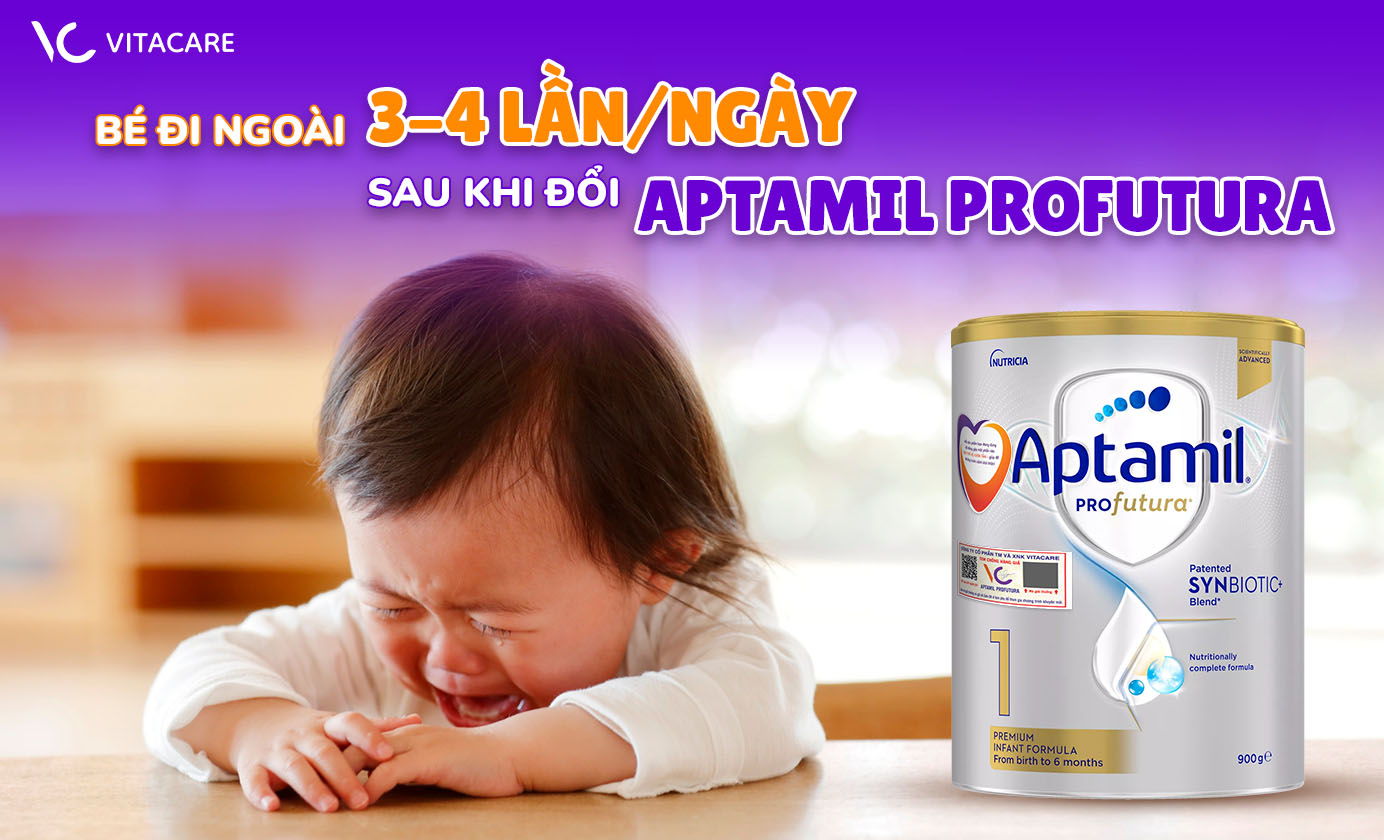 Bé đi ngoài 3-4 lần sau khi đổi aptamil profutura
