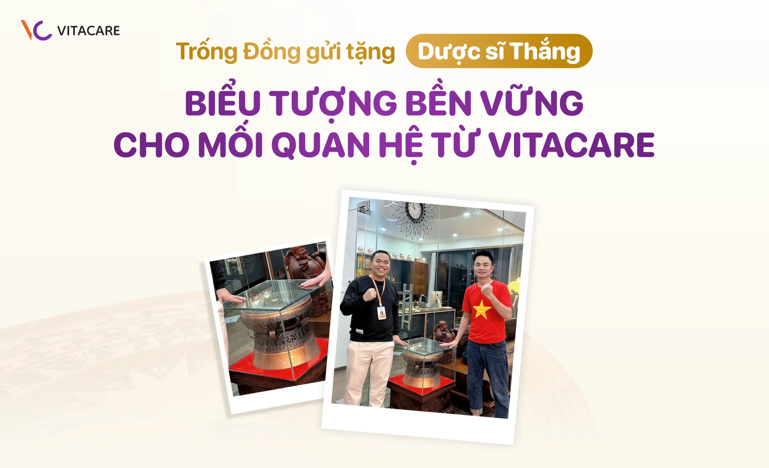 Tặng trống đồng dược sĩ Thắng