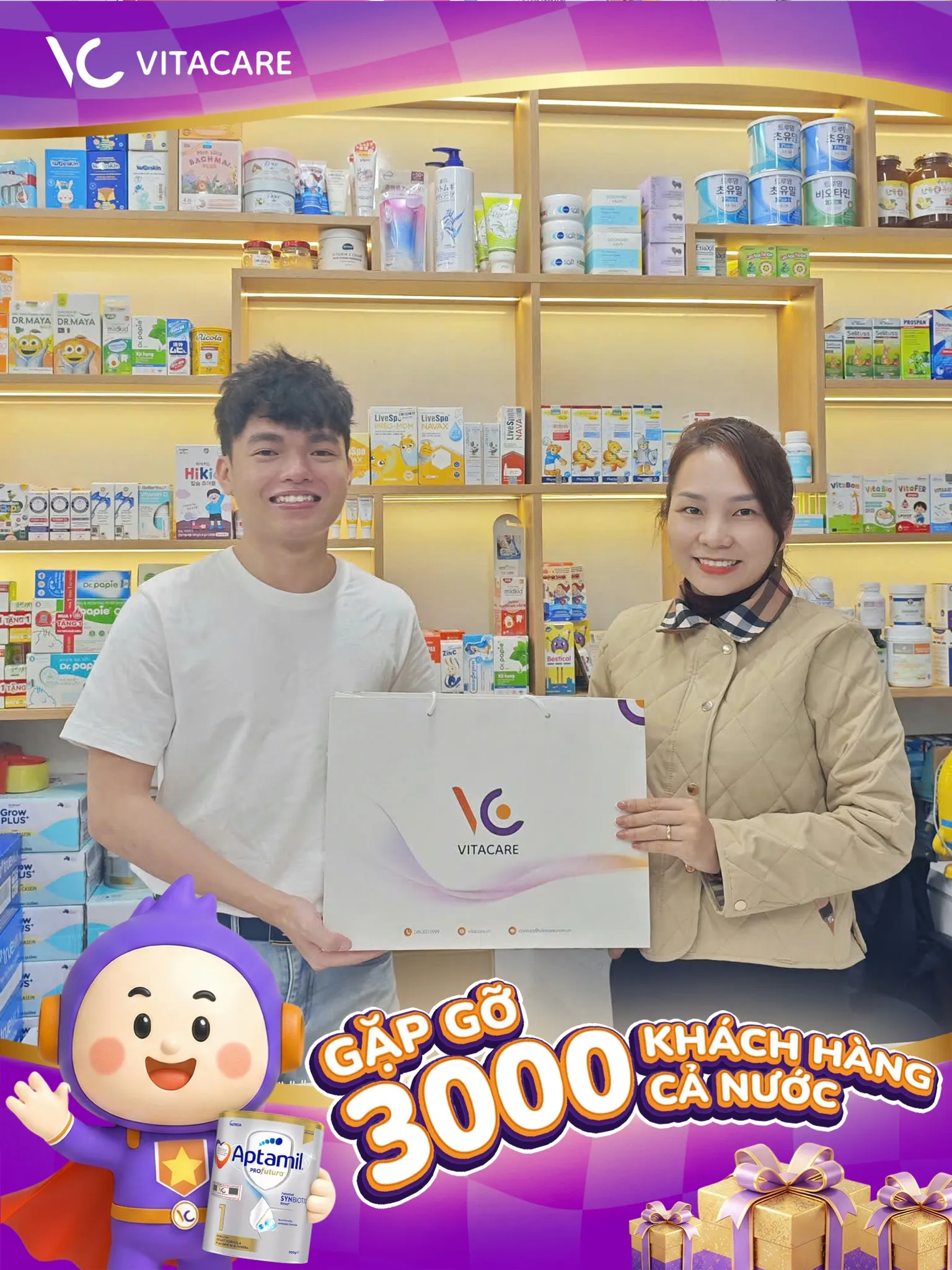 VitaCare gặp gỡ và tặng quà Shop SANA
